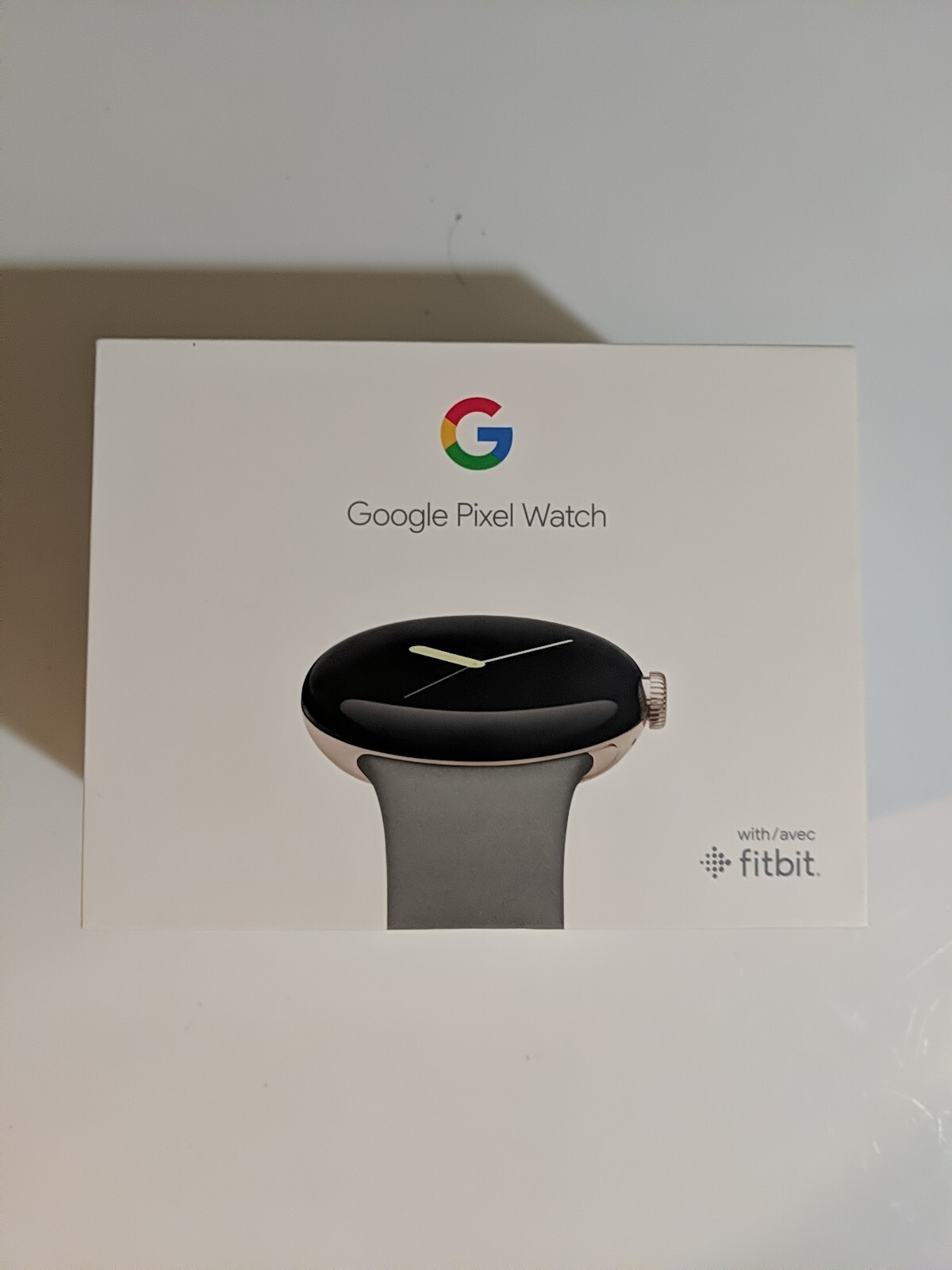 NEW! Google Pixel Watch (Bluetooth/WiFi) – Champagne Gold / Hazel Band – Unworn
