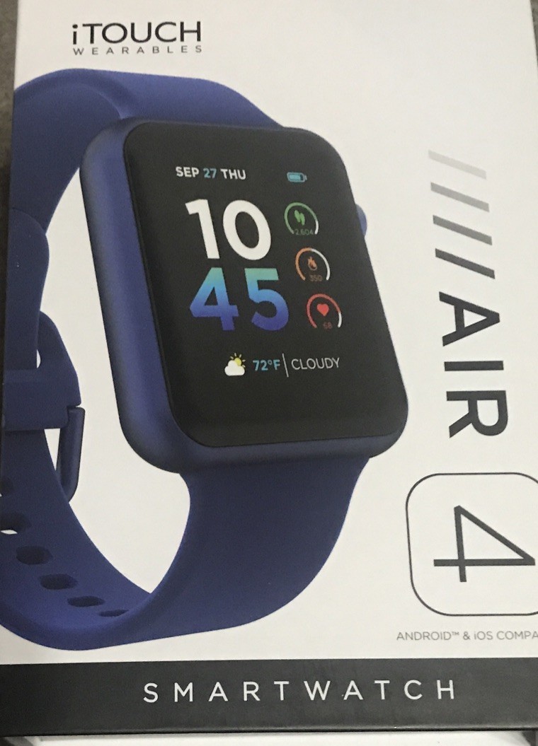 iTouch Wearables Air 4 Smartwatch Blue Android & IOS Compatible