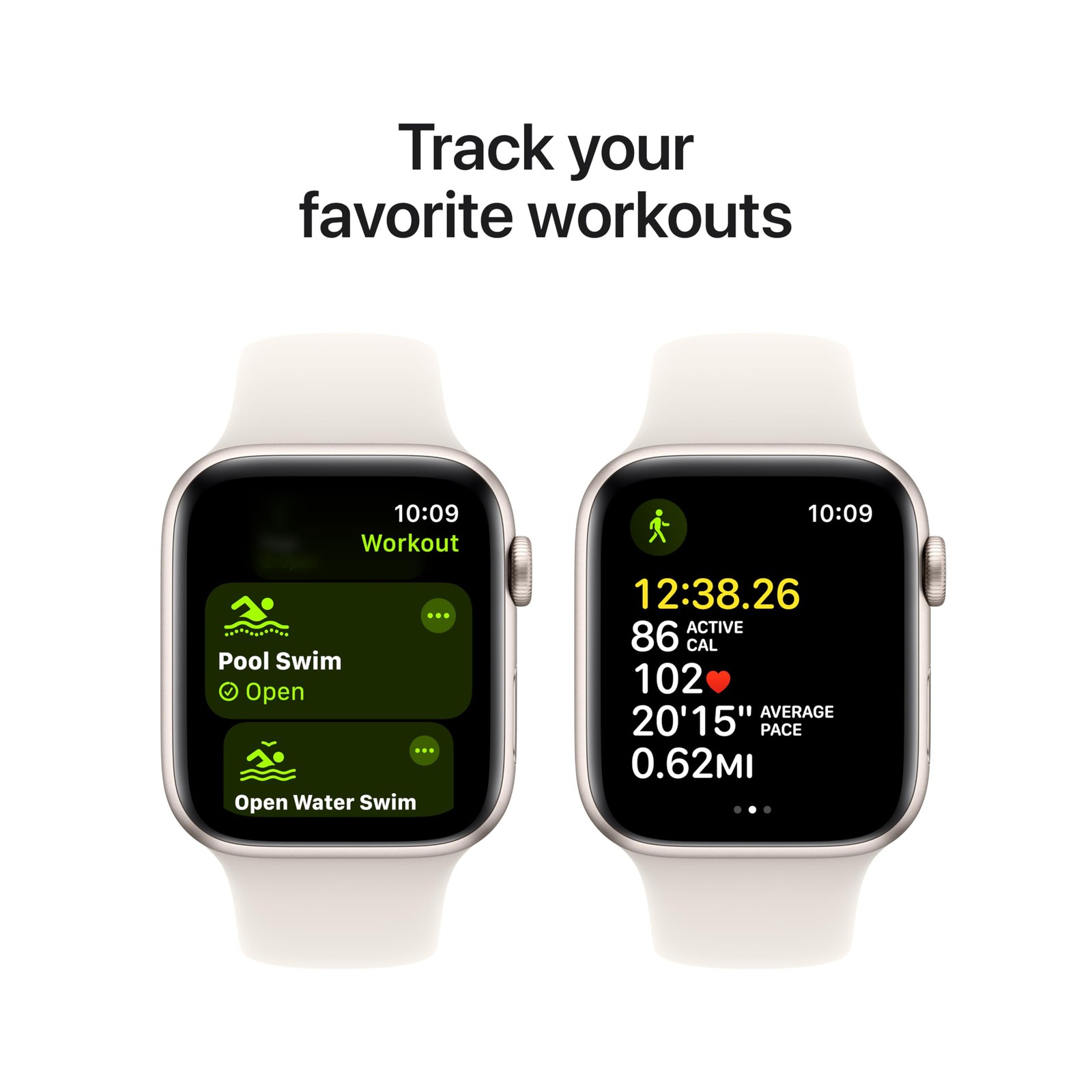 Apple Watch SE (2nd Gen) [GPS 44mm] Smartwatch with Starlight Aluminum Case with