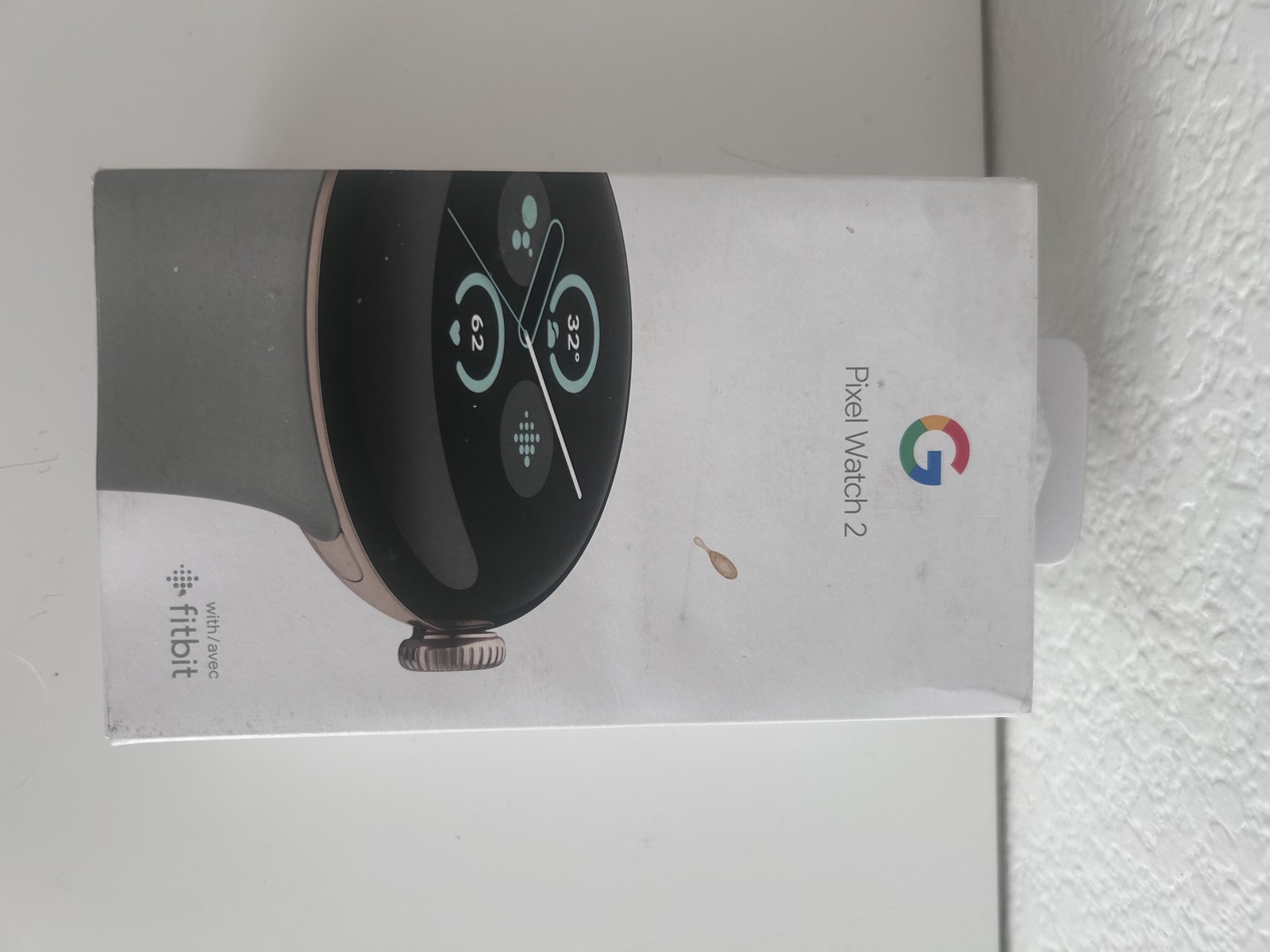 Google Pixel Watch 2 41mm Champagne Gold Case with Hazel Fluoroelastomer Band…