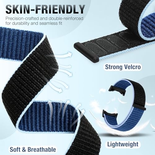 3 Pack Nylon Bands Compatible with Google Pixel Watch 4 3 41mm Sport Loop Strap