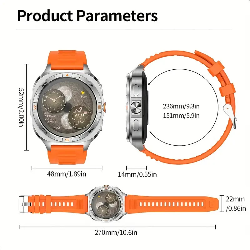 COIUSOR Smart Watch w/ GPS, Send Receive Calls, 100+ Sports Modes & Apps & More