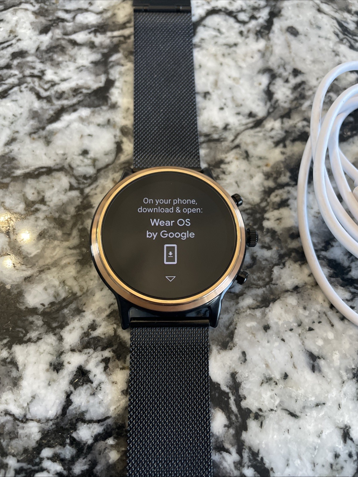 Fossil Stainless Steel Touchscreen Smartwatch, DW10F1 Steel Black Band Open Box