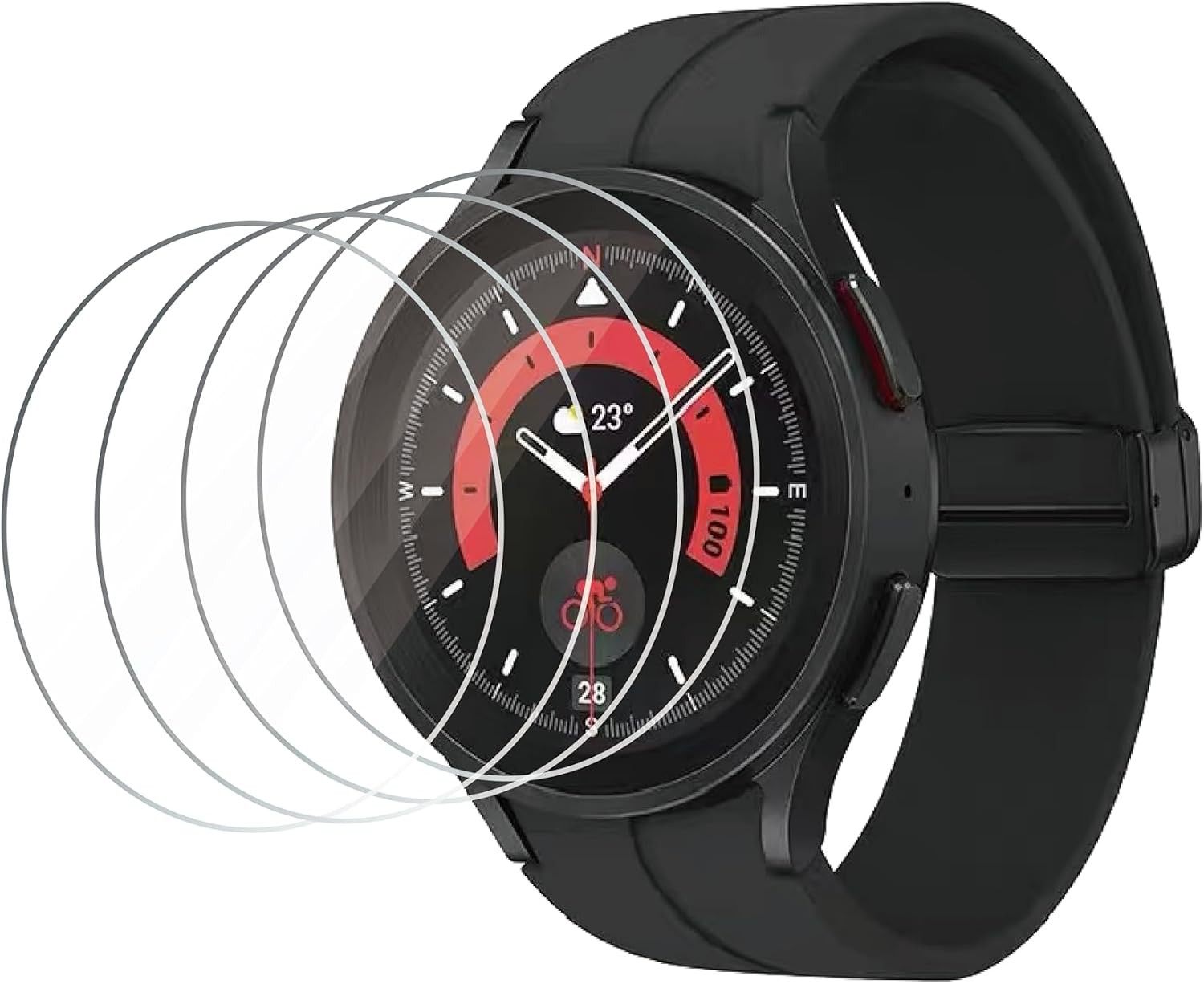 4 Pack Screen Protector for Samsung Galaxy Watch 40mm 9H Hardness Tempered Glass