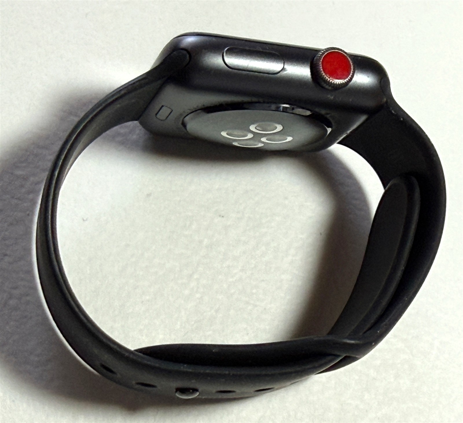 Apple Watch Series 3 42mm, Space Gray Case, Black Sport Band (GPS + Cellular)