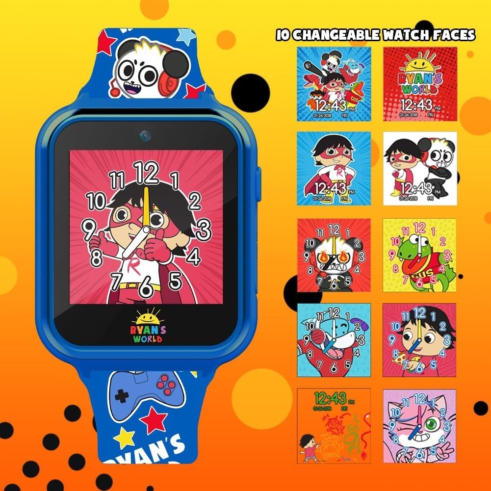 Ryan’s World Kids Smart Watch – Touchscreen Fun, Camera & Pedometer, Ages 4-12