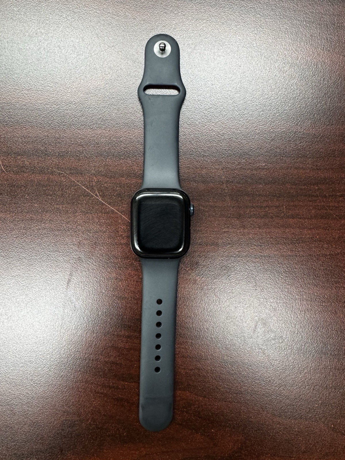 Apple Watch GPS Series 9 41mm Black Case Black Silicone Sport Band iOS