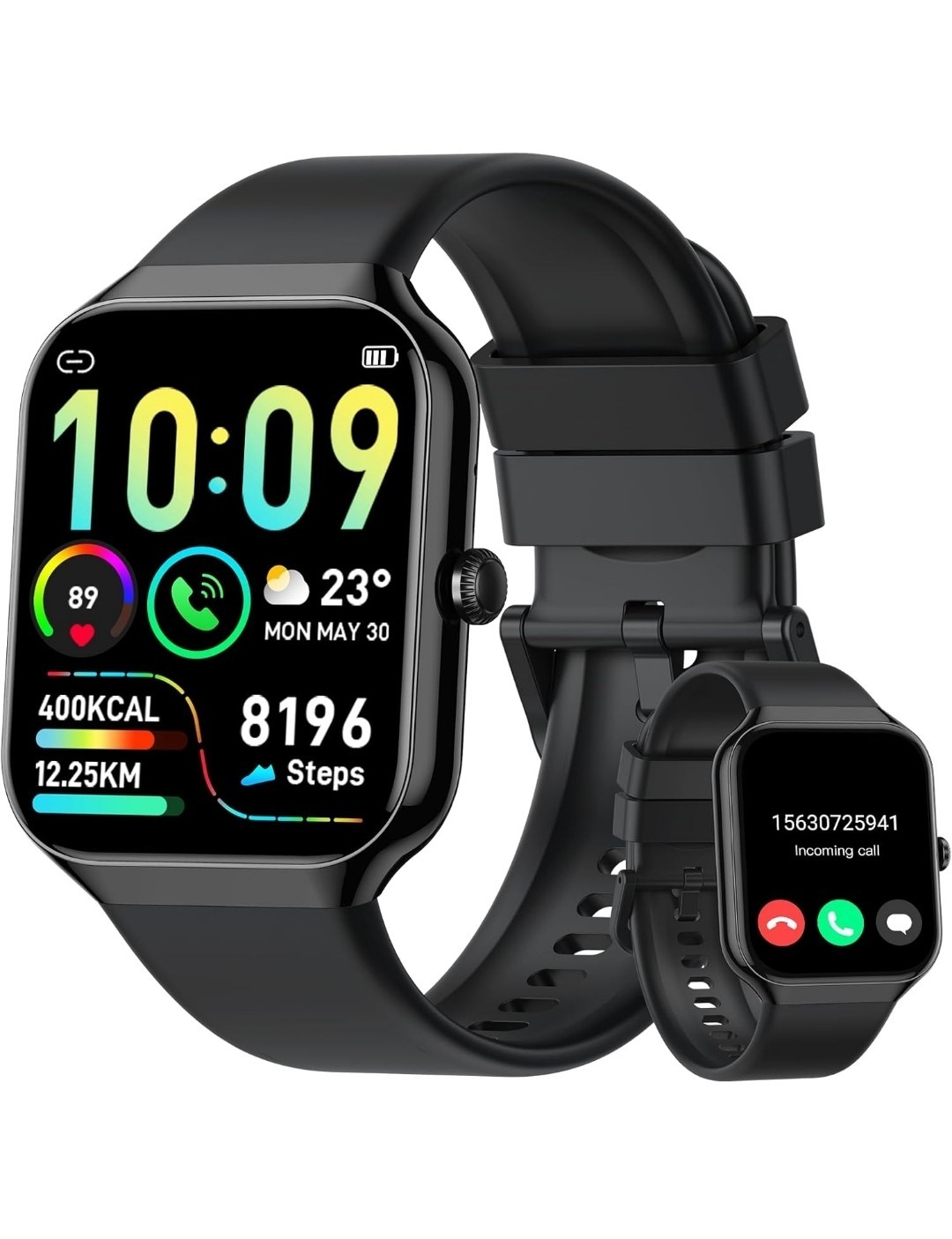 Smart Watch 1.96″ HD Fitness Bluetooth Waterproof Activity Call IOS Android