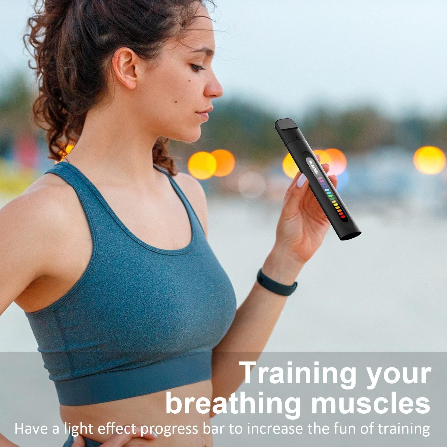 Breathing Exercise Device, Portable Breathing Training Device for Better Brea…