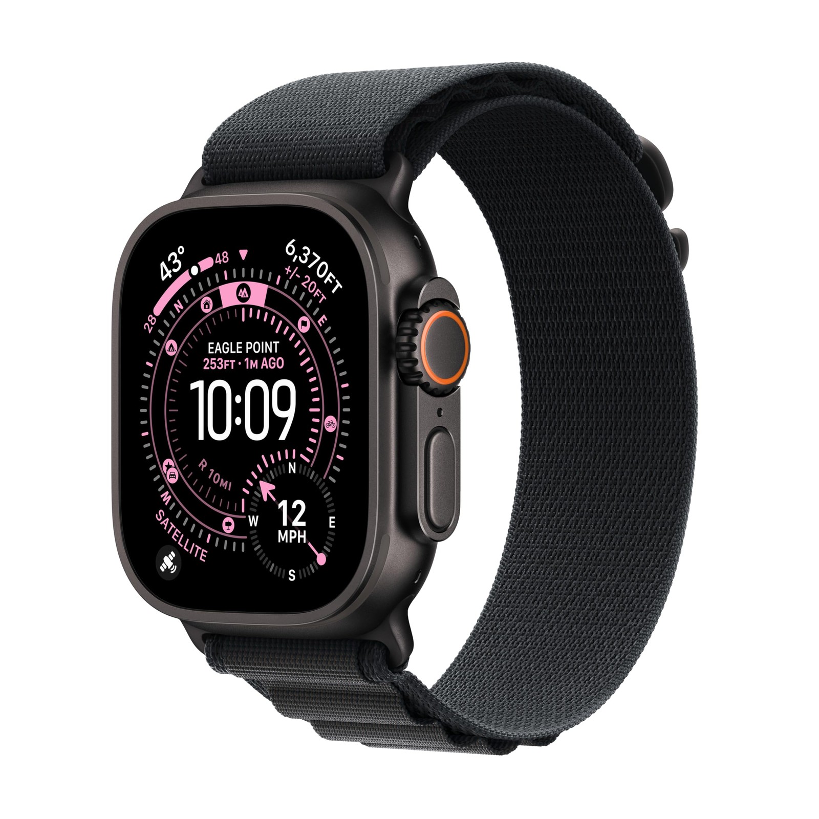 Apple Watch Ultra 3 -LTE- 49MM Black Titanium w/ Large Black Alpine Loop Band