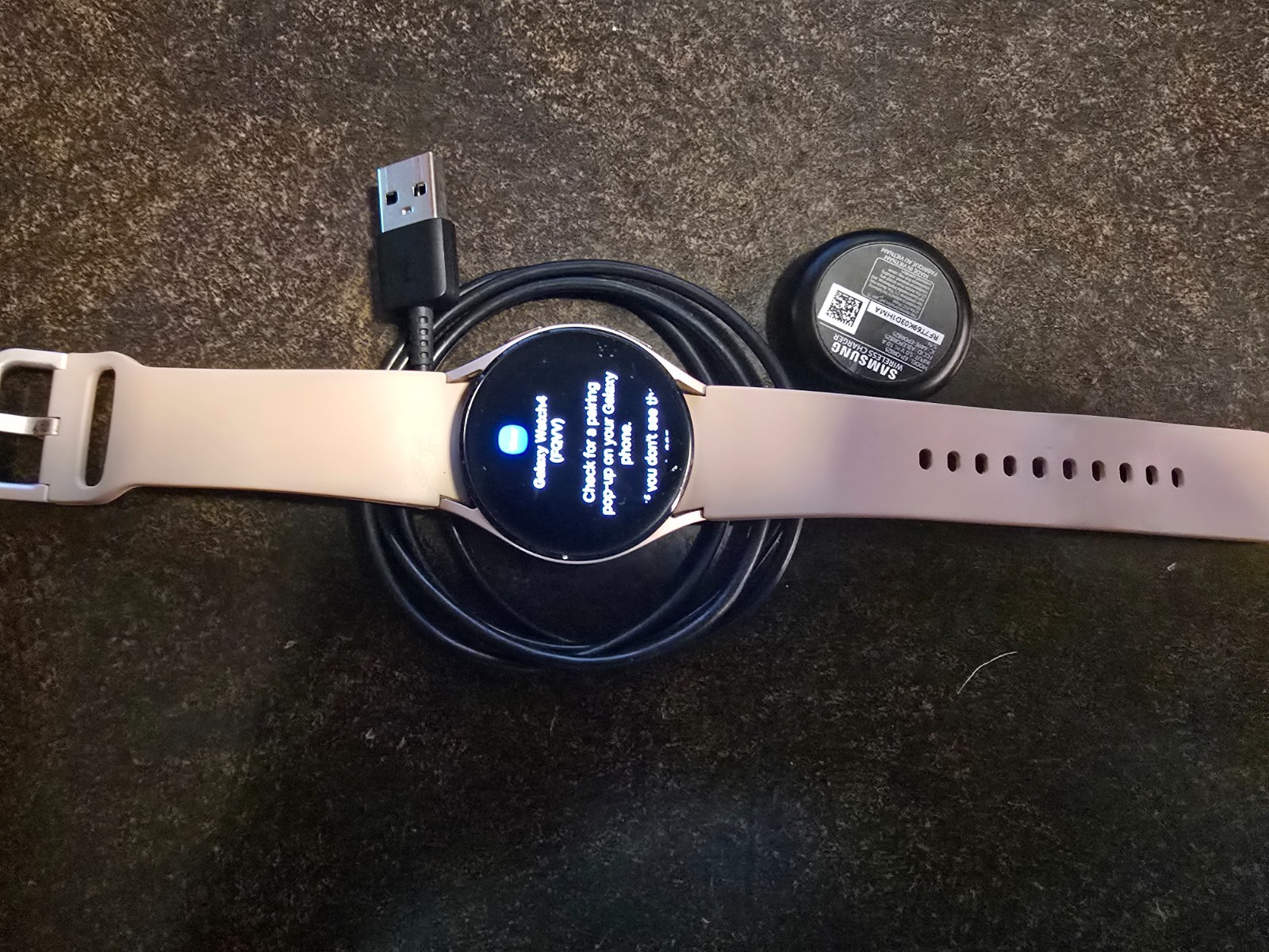 Samsung Galaxy Watch4 SM-R860 40mm Aluminum Case with Sport Band – Pink Gold…