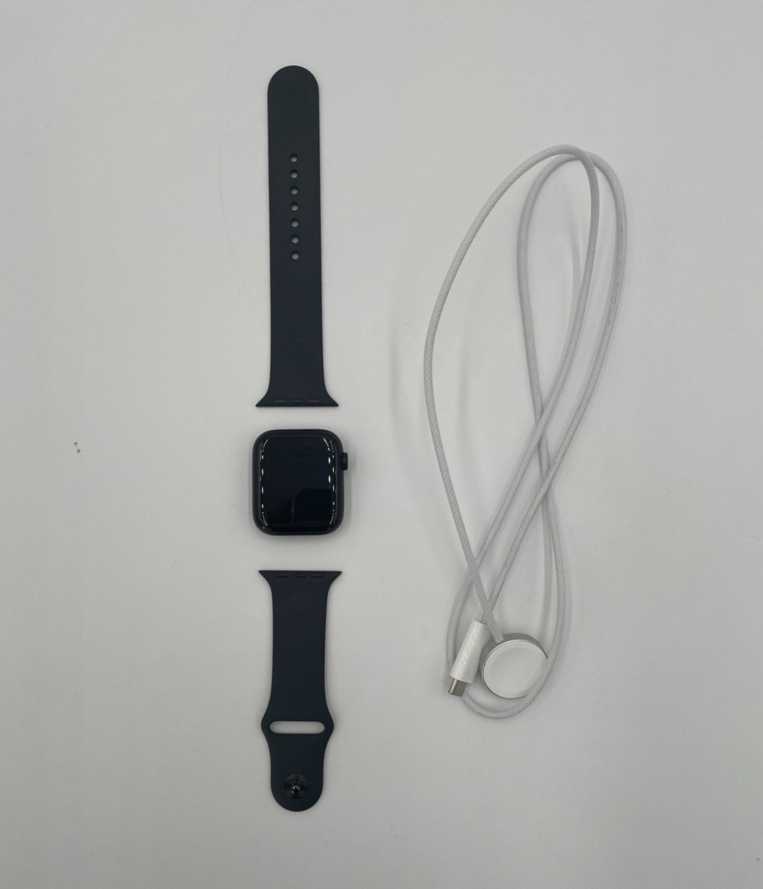 Apple Watch SE 44mm Space Gray Aluminum Case with Black Sport Band – Regular…