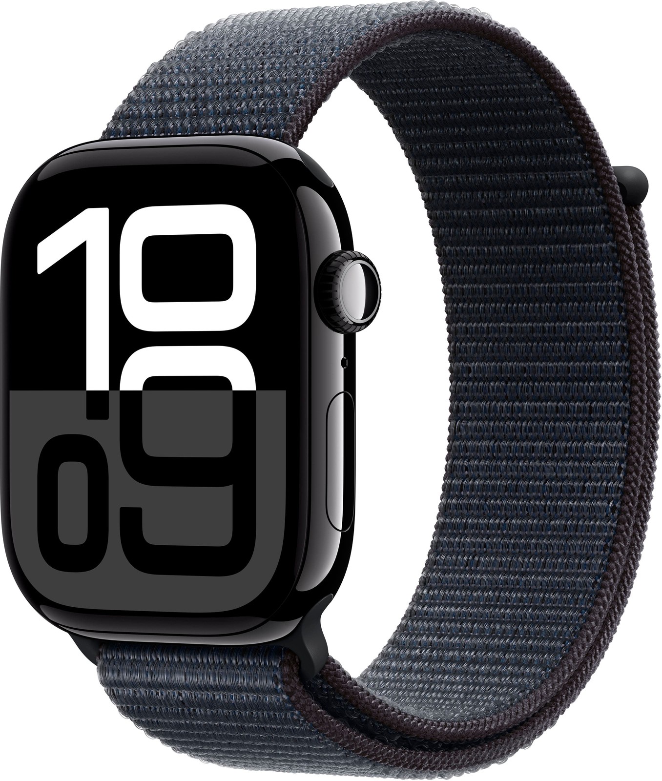 Apple Watch Gen 10 Series 10 46mm Jet Black Aluminum – Ink Sport Loop MWWR3LW/A