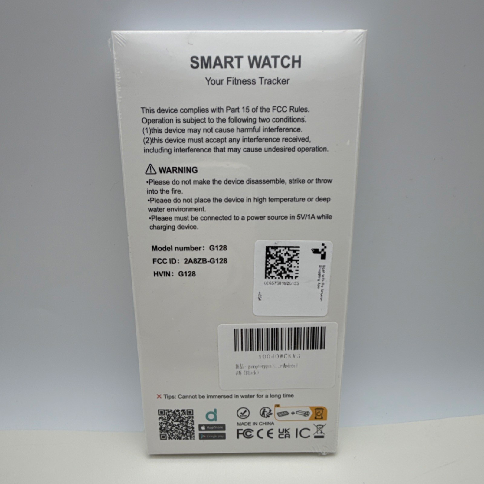 G128 Fitness Tracker Smart Watch Compatible with iOS and Android
