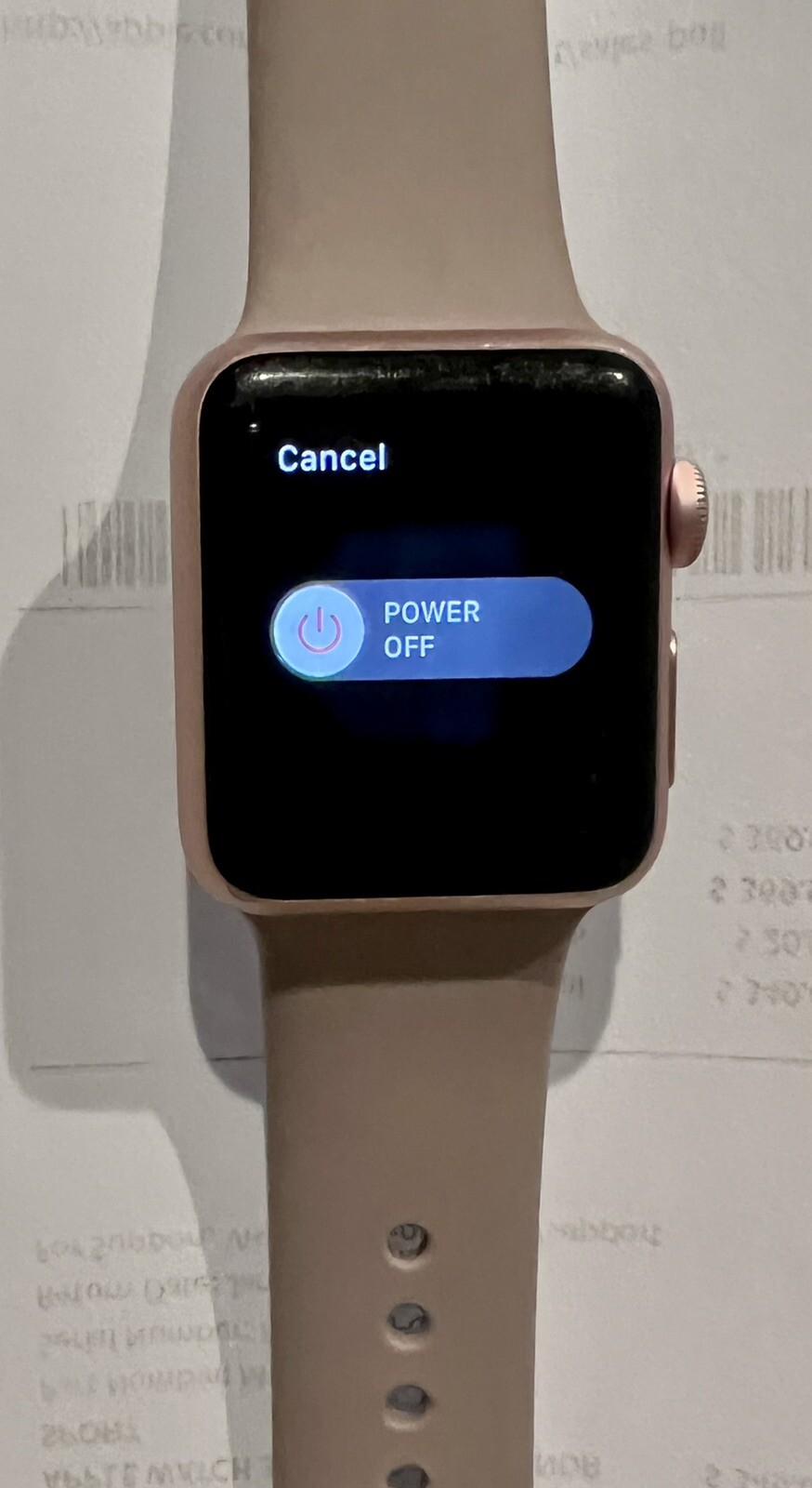 Apple Watch 38 mm RG AL Lavender Sport 7000 series used AS IS working