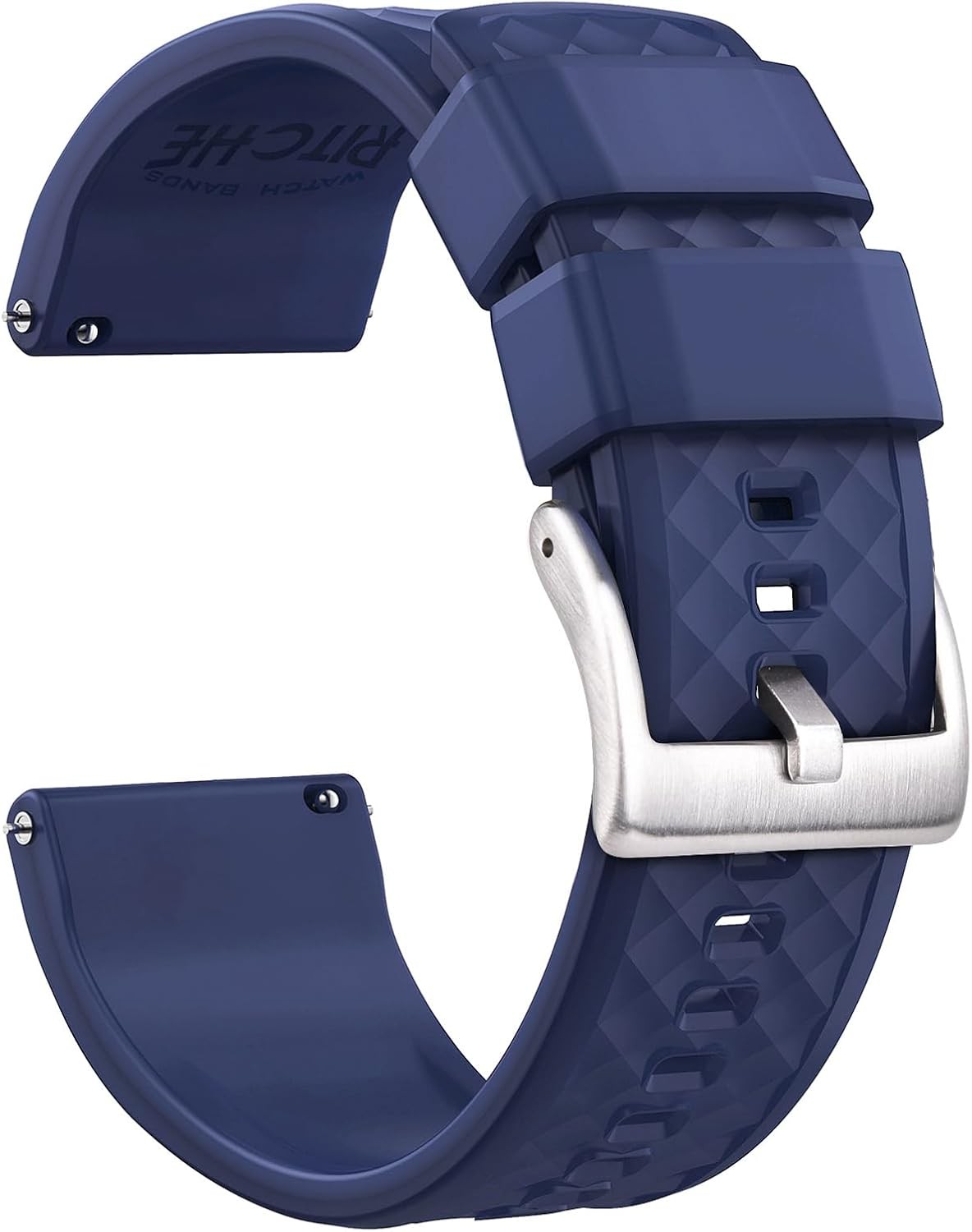 Silicone Strap Compatible with 18mm 20mm 22mm 24mm Quick Release