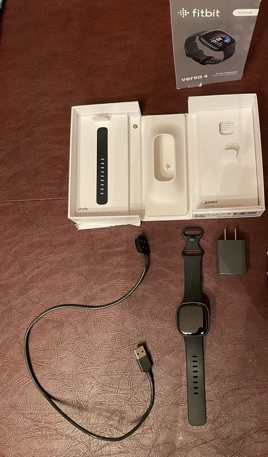 Fitbit Versa 4 Fitness Smartwatch GPS Heart Rate Alexa Black Silicone Band