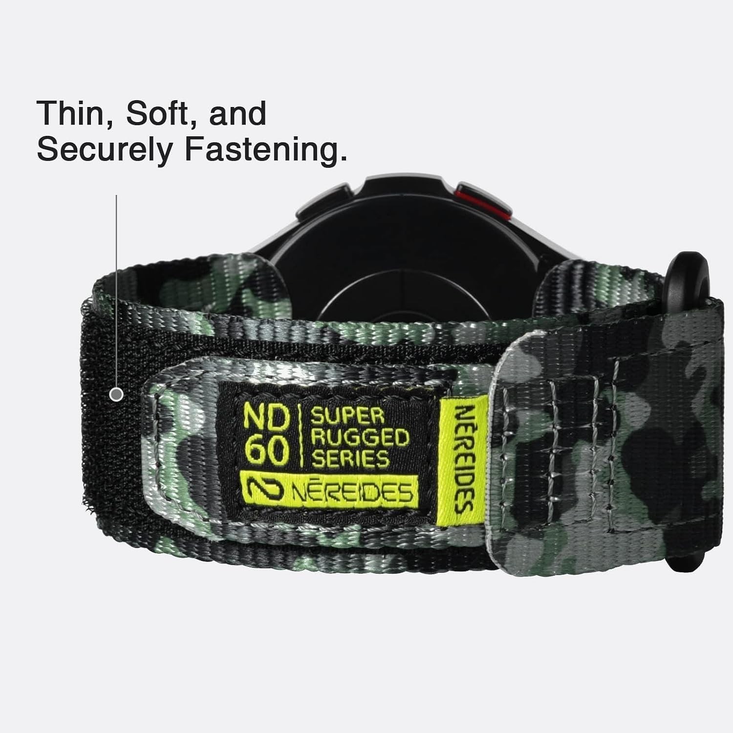 20mm Nylon Strap Compatible with Samsung Galaxy Watch 7 40mm Green Camo