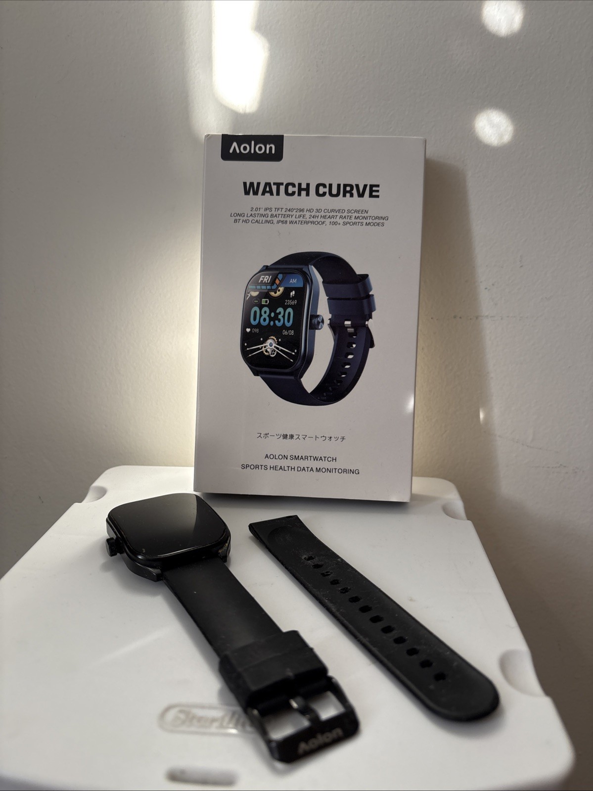 Aolon Watch Curve Smartwatch – 2.01″ HD Curved Screen – Black – Works Great!