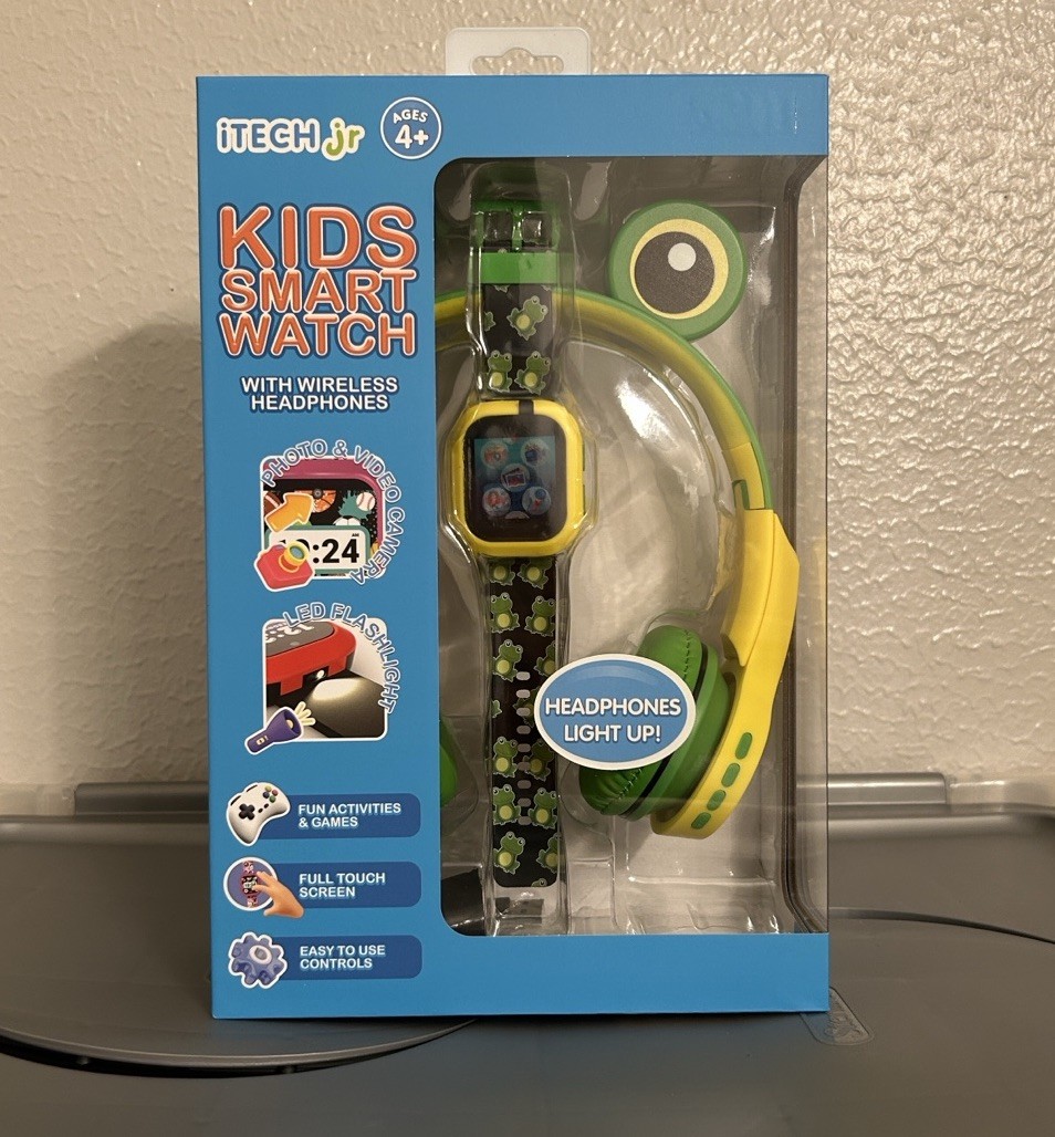 I tech Kids Smart Watch with Wireless Headphones: Orange, Star ⭐️, Frogs 🐸