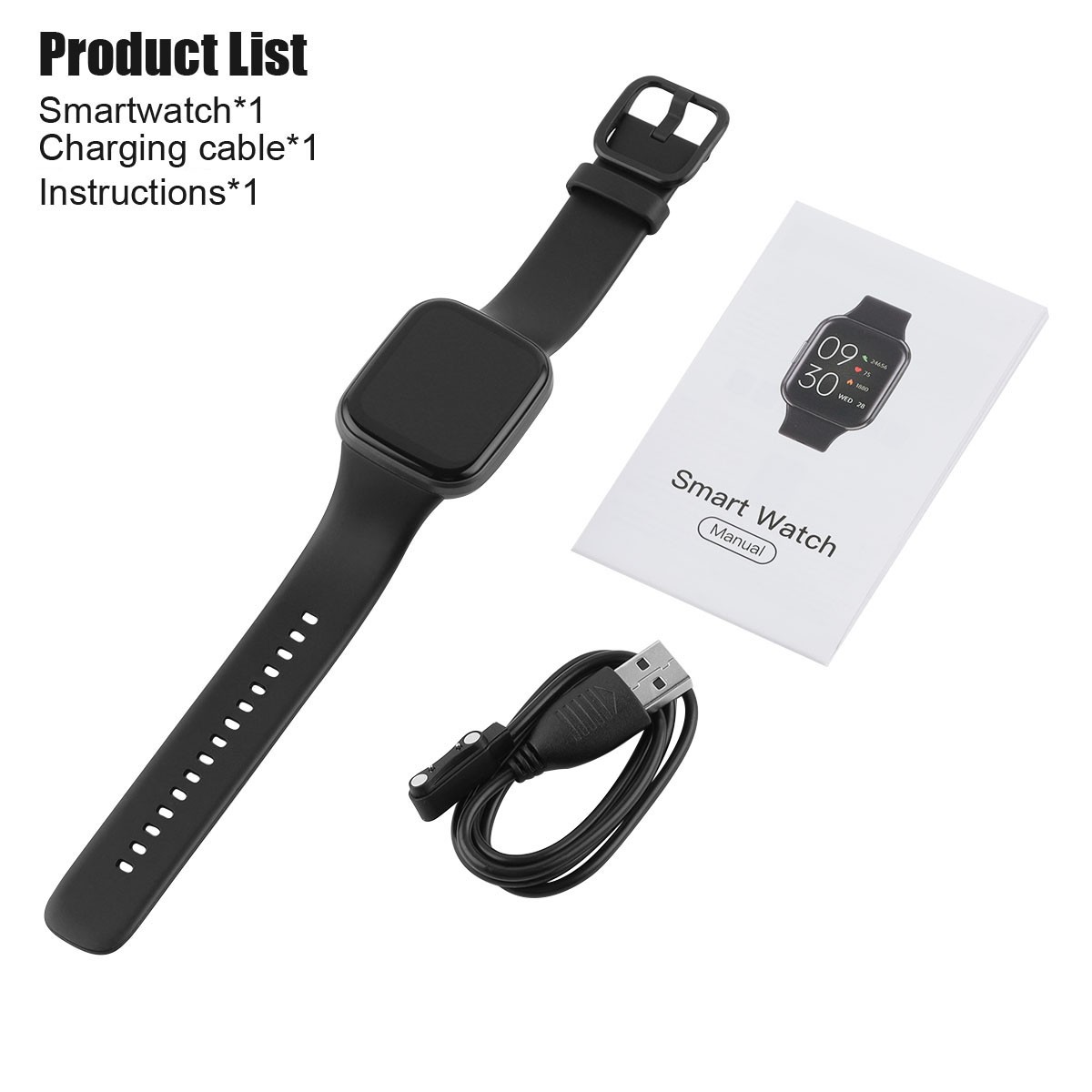 Fitness Tracker with 25 Sports Modes 7-Day Battery Magnetic Charging Smartwatch