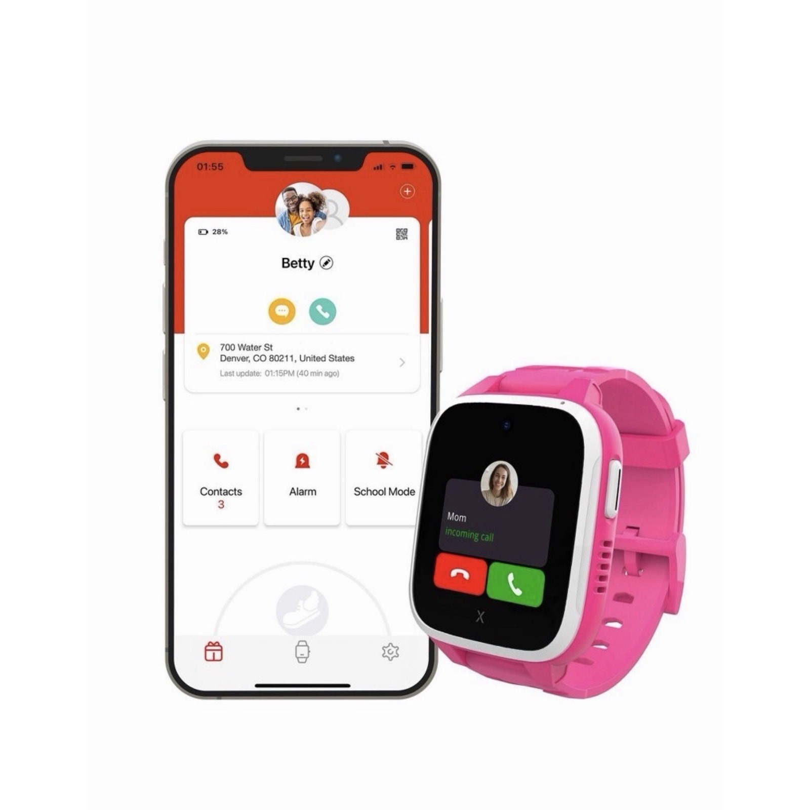 Xplora XGO3 Kids Smartwatch Cellphone Pink New
