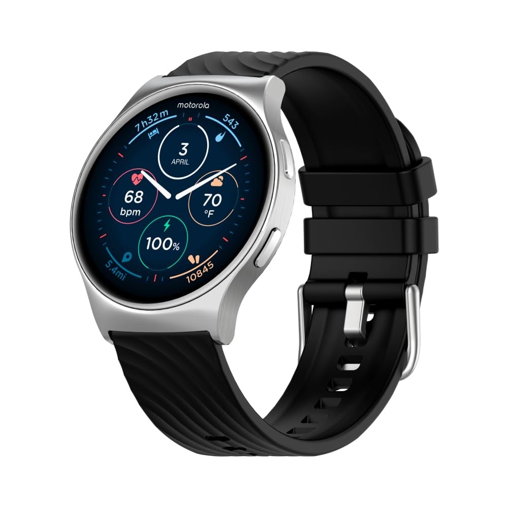 Motorola Moto Watch 120 – Bluetooth Smartwatch with AMOLED Display