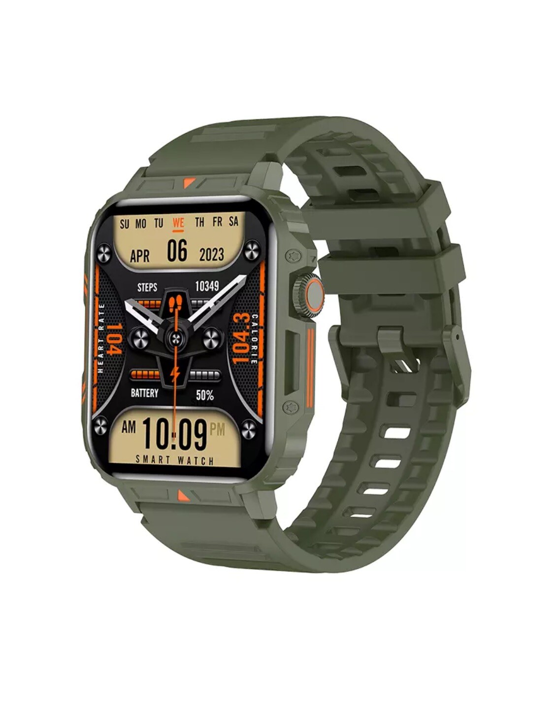 2024 Military Blood Pressure Smart Watch Fitness Wristwatch For iPhone Android