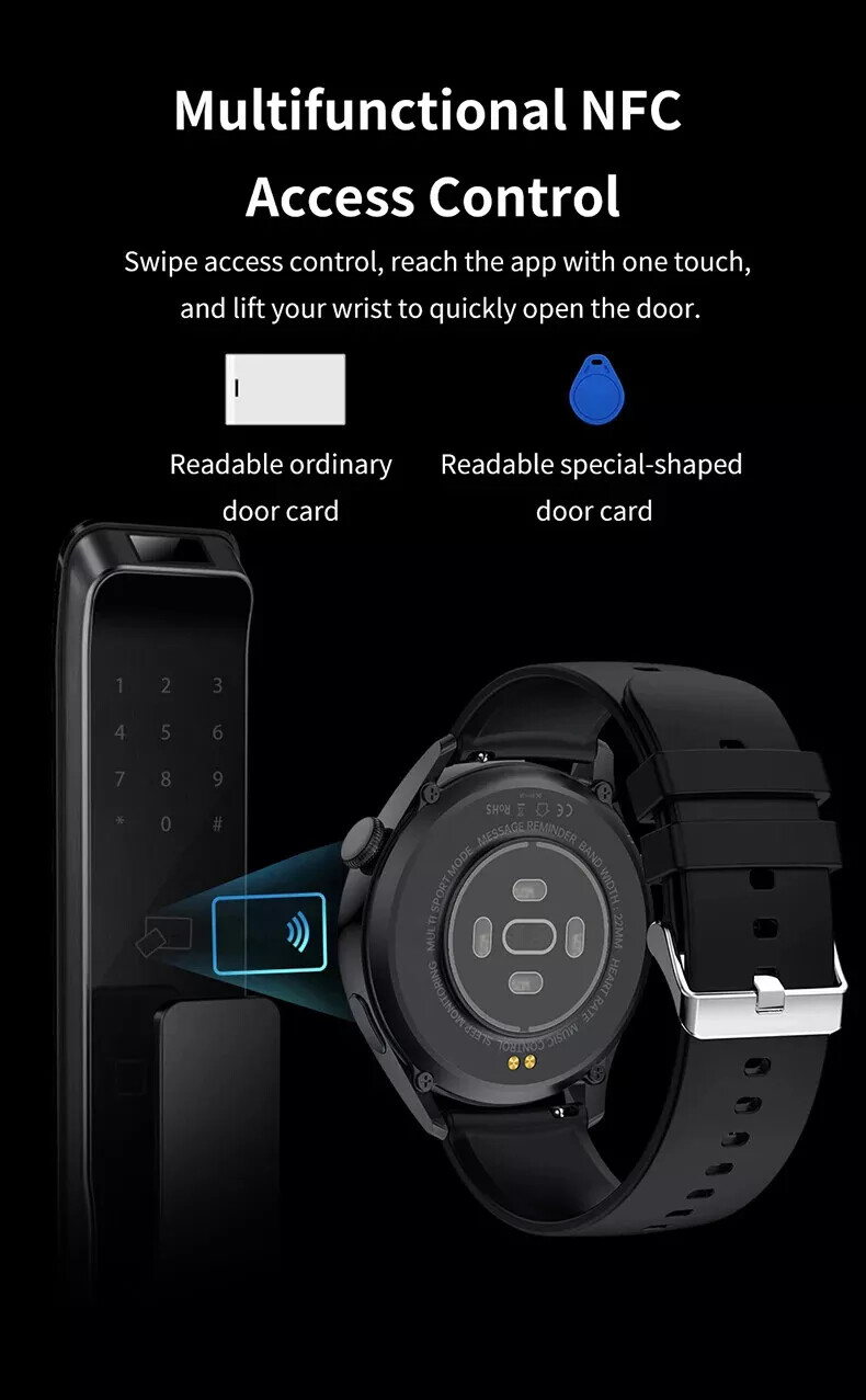 Smartwatch 1.28″ Round Screen Waterproof Fitness Tracker Android Smart Watch