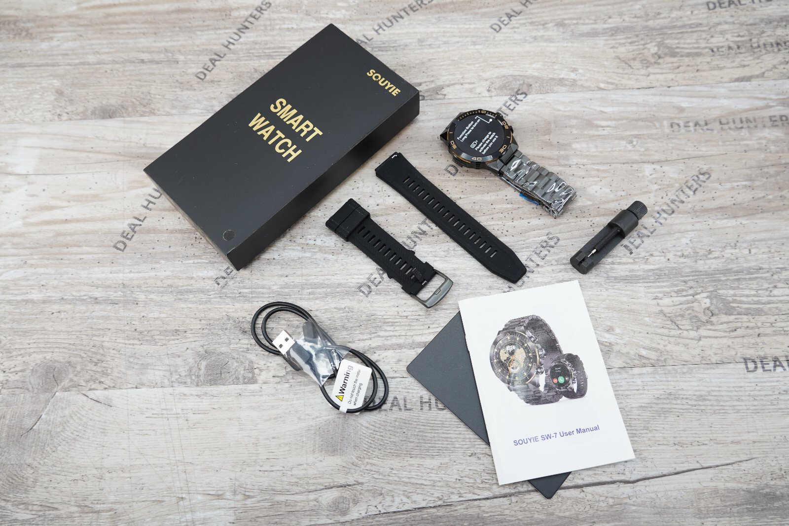 Souyie Smart Watch for Men Call Fitness Heart Oxygen Blood Sleep Monitor AMOLED