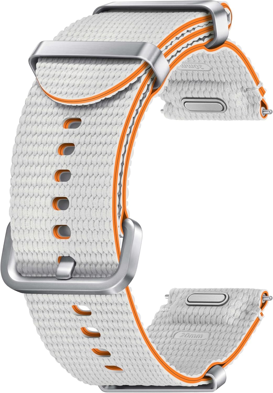 Medium/Large Nylon Band for Samsung Galaxy Watch 7, One Click Attachment, Silver
