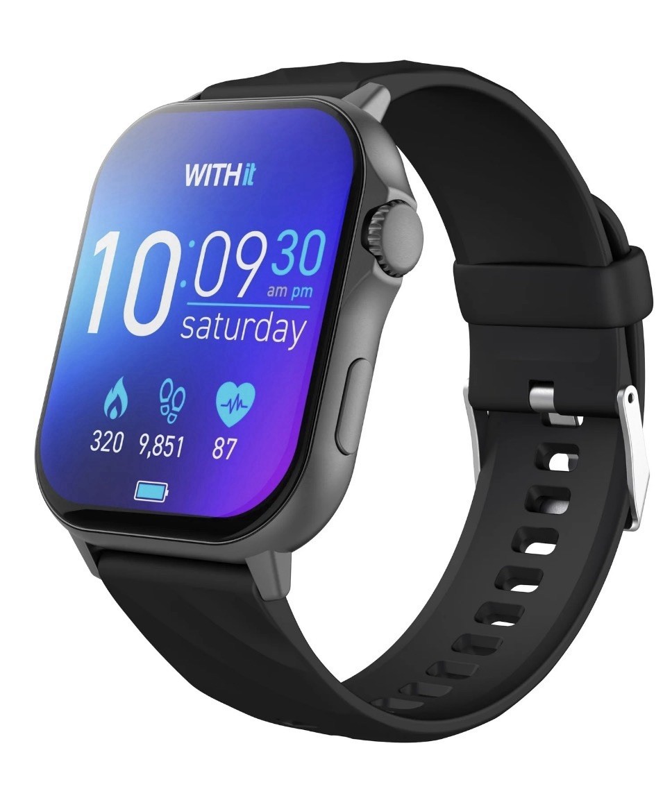 WITHit Giga HD Amoled Touchscreen Smartwatch (42/9002GYBKW) Black