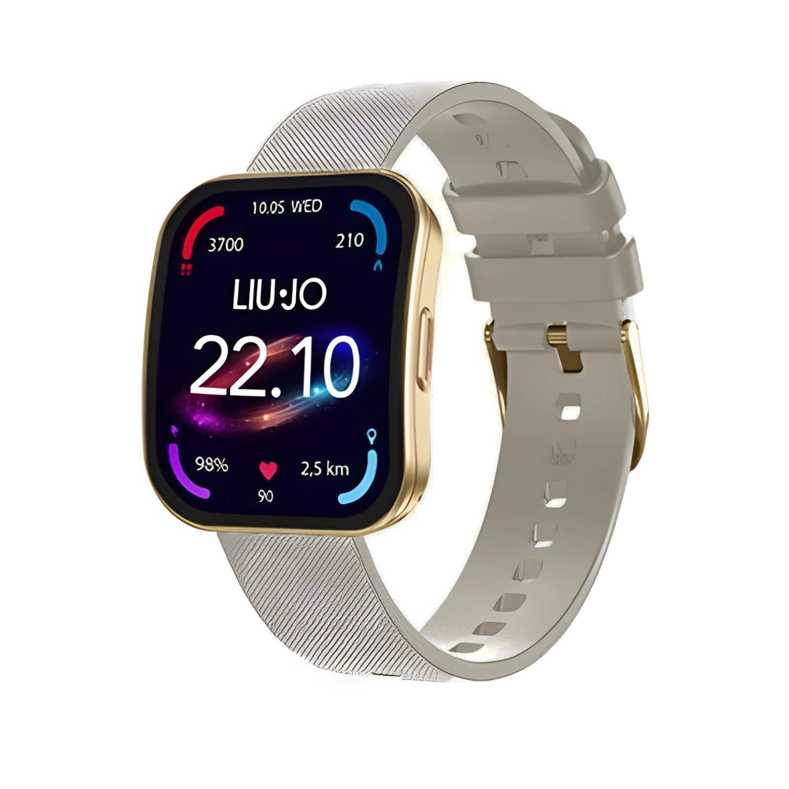 Womens Smartwatch LIU JO LUXURY VOICE CURVED SWLJ215 Silicone Gray Golden