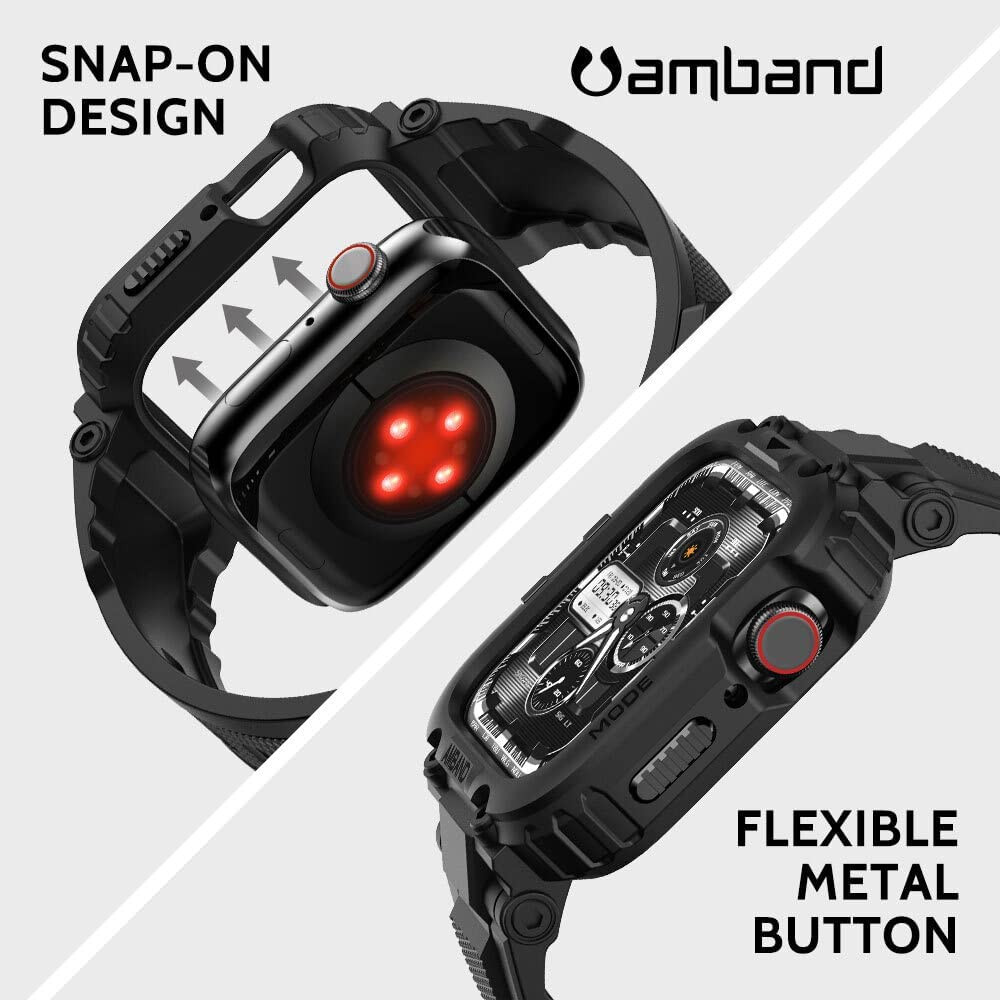 Bands Compatible with Apple Watch 9/8/7 45Mm, M1 Sport Series Rugged Case Protec