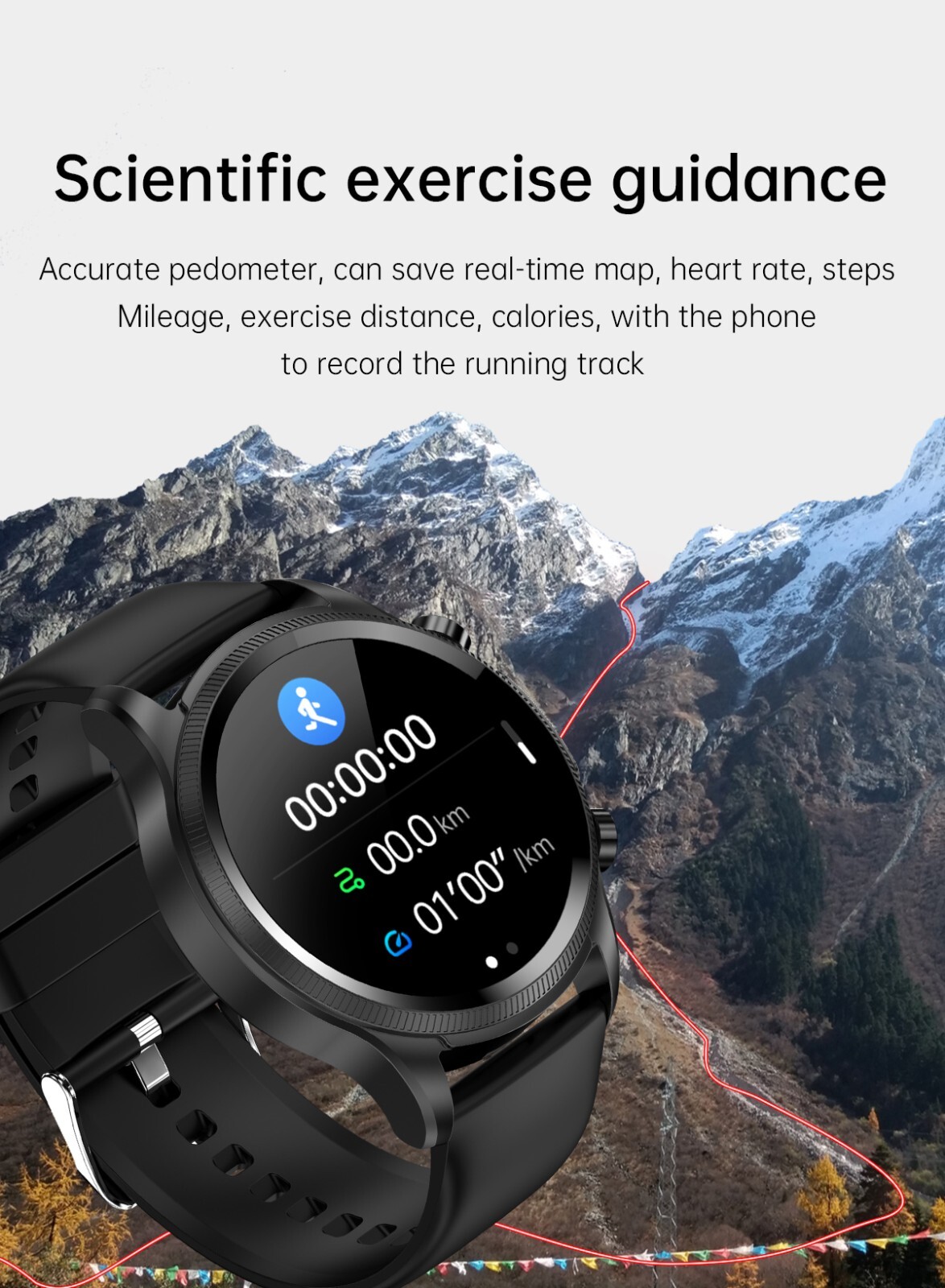Medicoswatch E400 ECG Body Temperature Measuring Smartwatch
