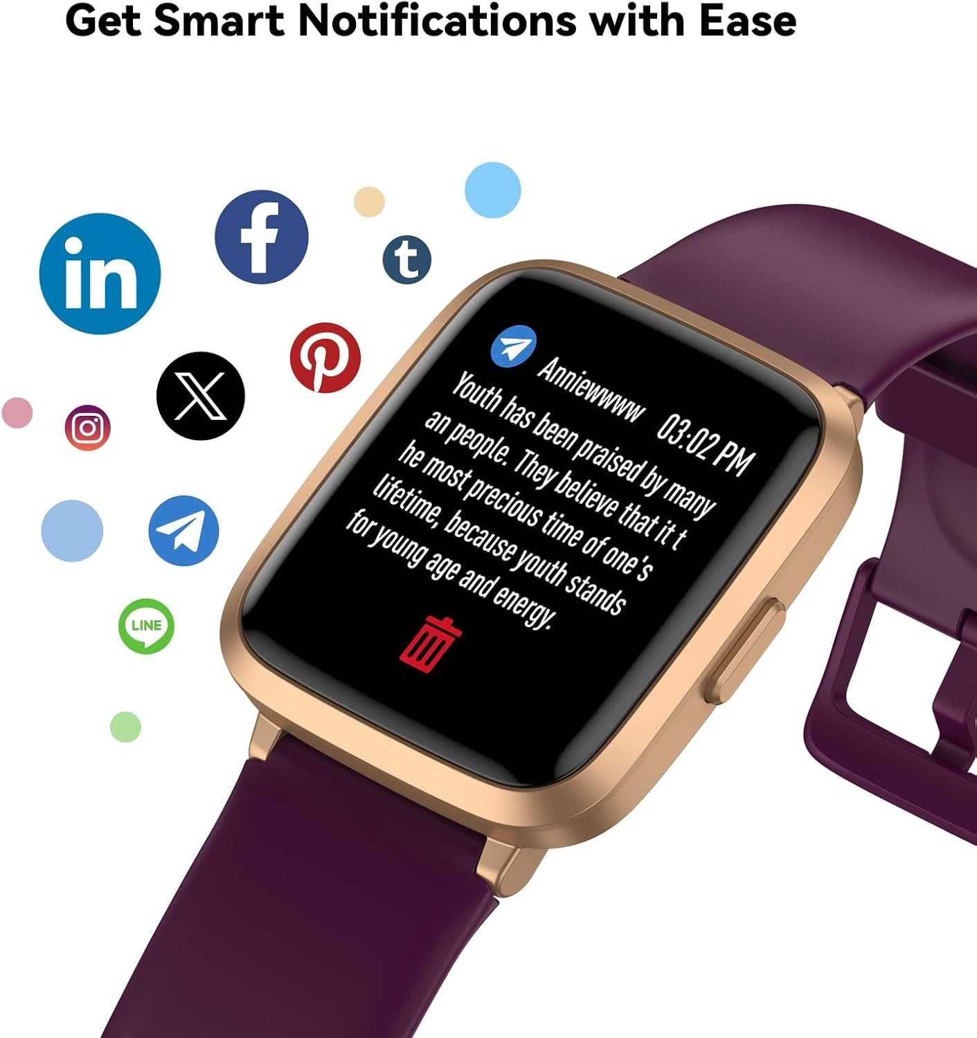Advanced Waterproof Fitness Tracker Watch – Heart Rate, Sleep & Activity Monitor