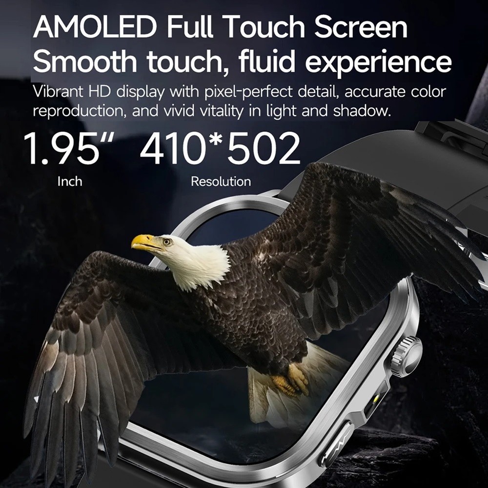 ET573 ECG+PPG AMOLED SOS AI Voice Smart Watch Bluetooth Call Health Monitoring