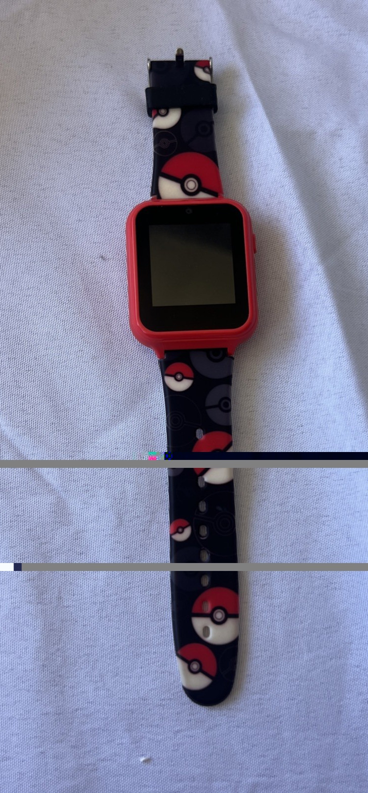 Accutime Pokémon Touchscreen Kids Smart Watch Black And Red.