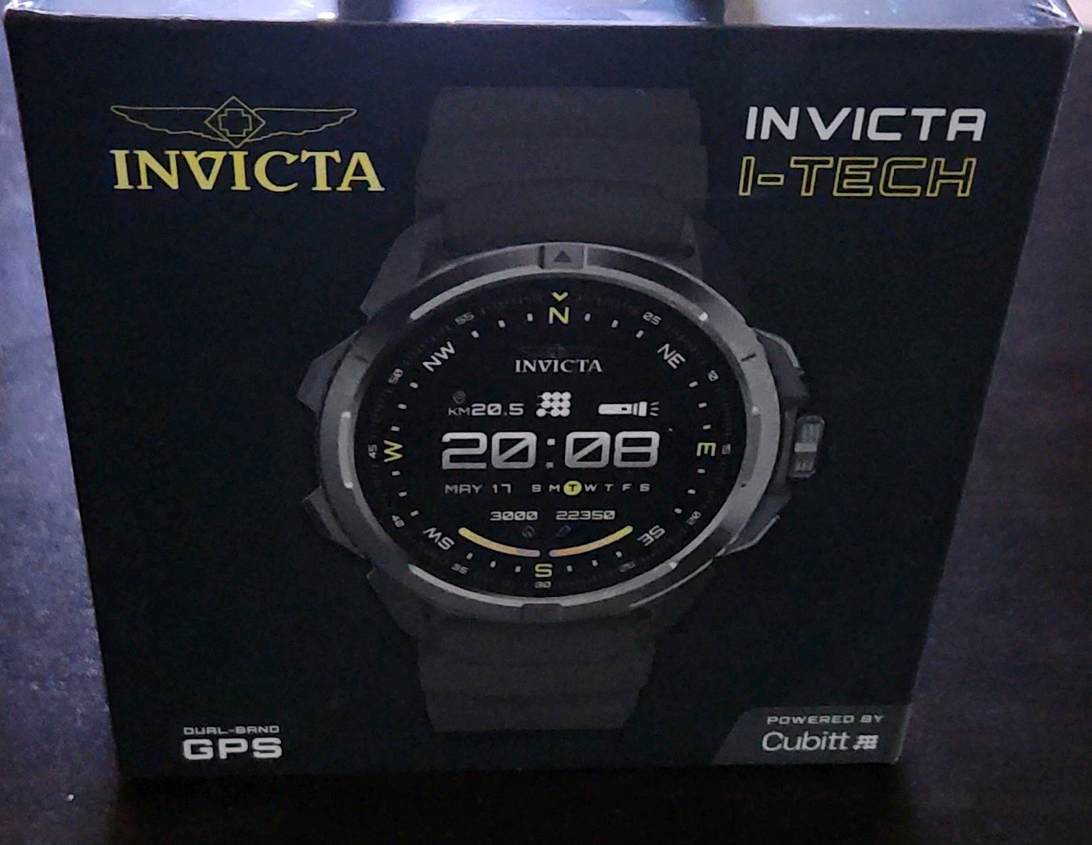 Invicta I-TECH ITECH-009 Smartwatch Black Silicone Band GPS BT 48mm 4GB