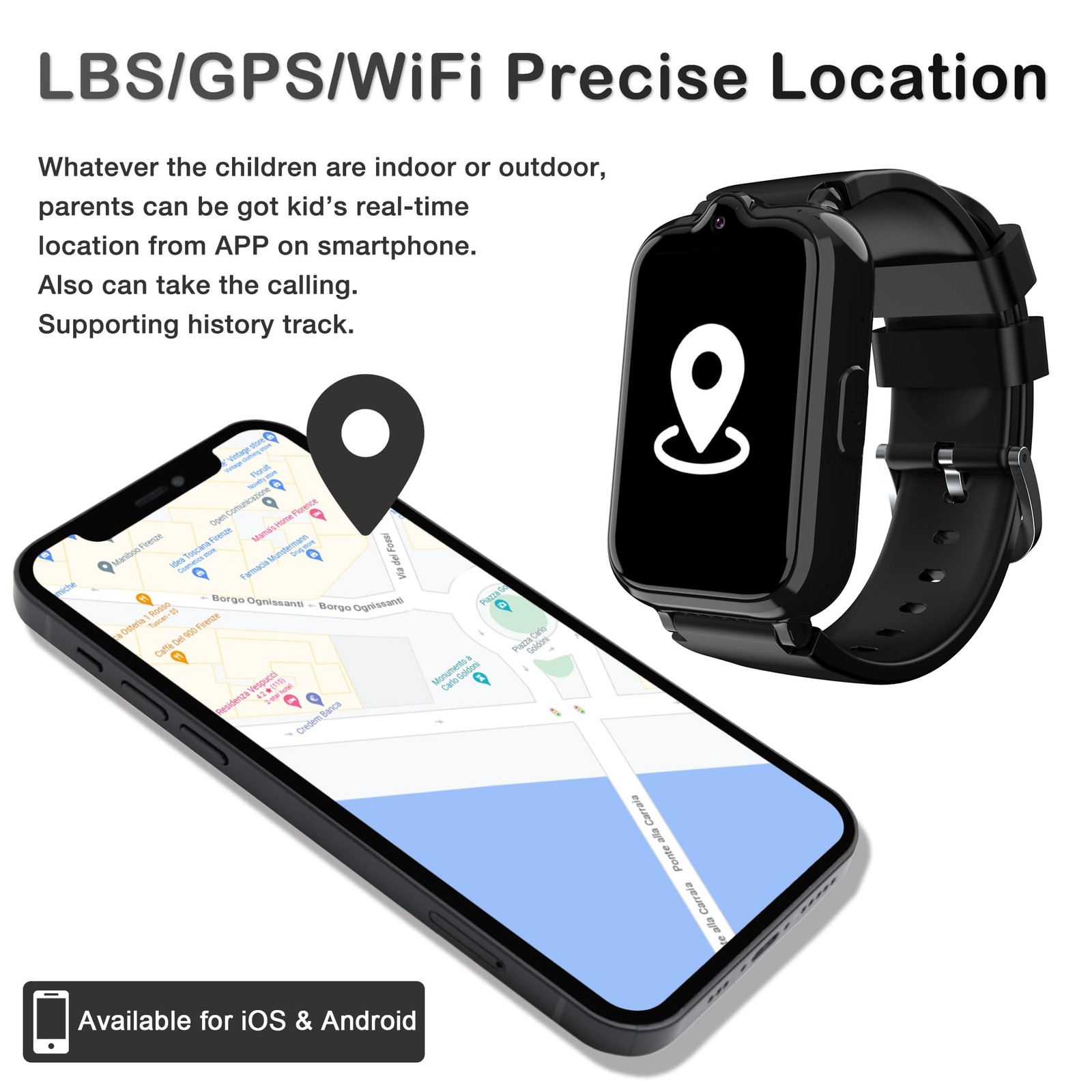 Toloso Kids Watch with GPS Tracker & Video Calling, Kid Smart Watch Boys with