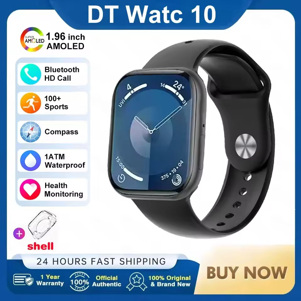 2026 New Original for Apple DT Watch 10 Smart Watch Men AMOLED 4GB Memory Music