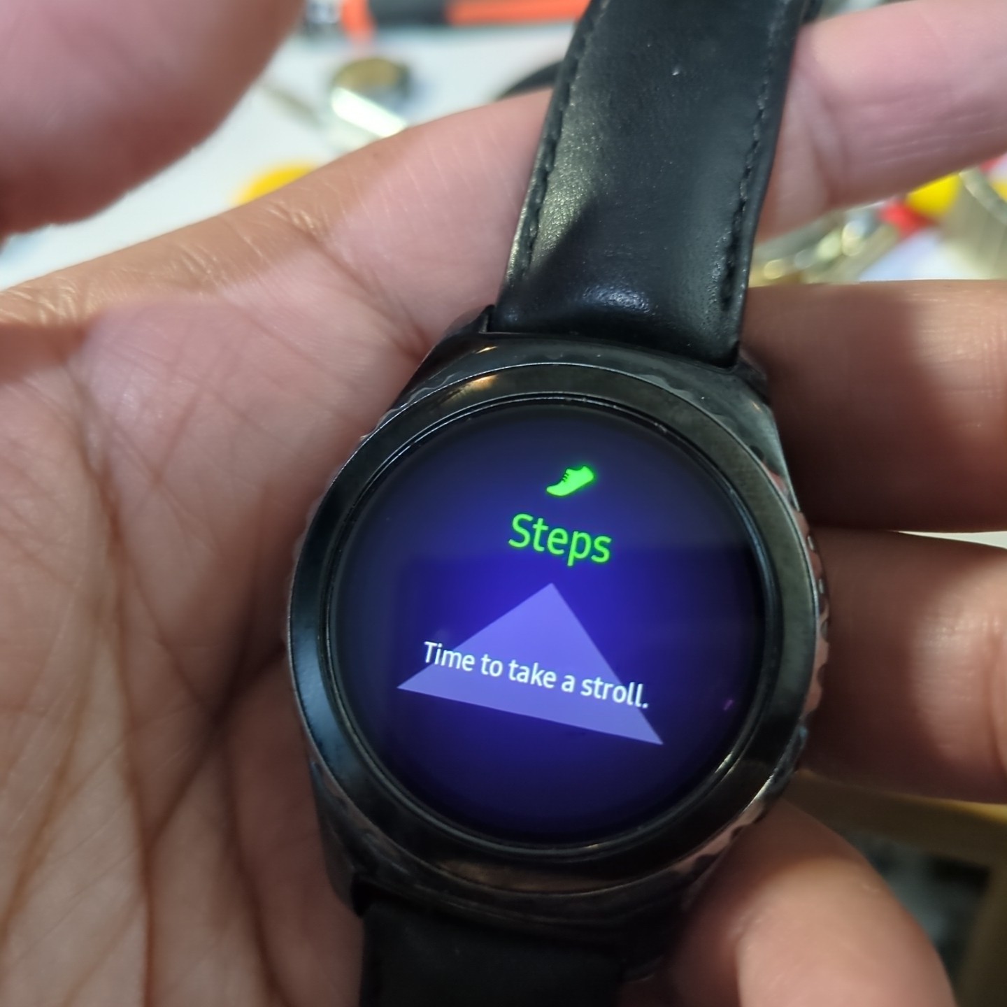 Working Samsung Gear S2 Classic Unisex Smartwatch 44mm Black Leather -Only Watch