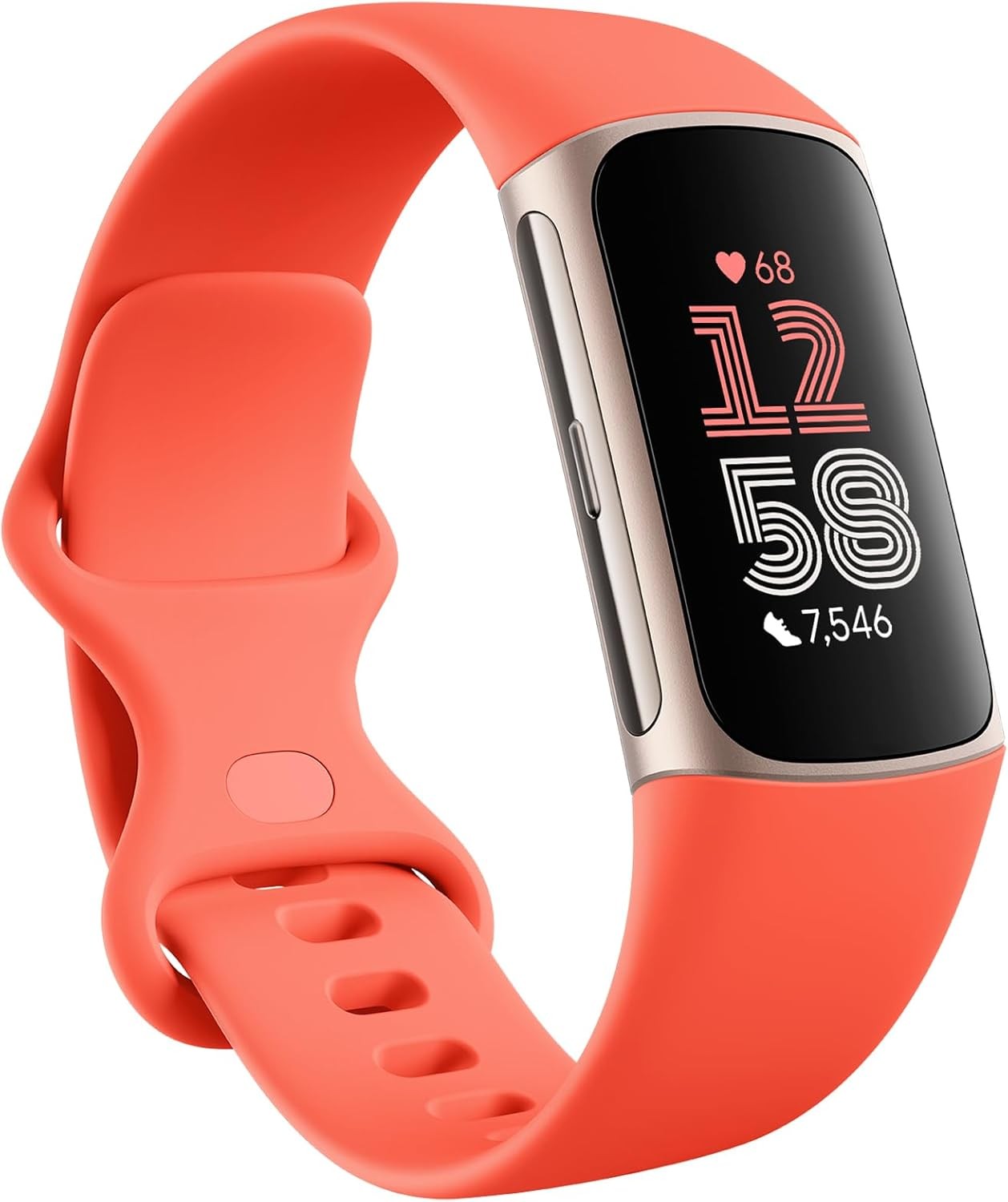 Fitbit Charge 6 Fitness Tracker (Champagne/Coral)