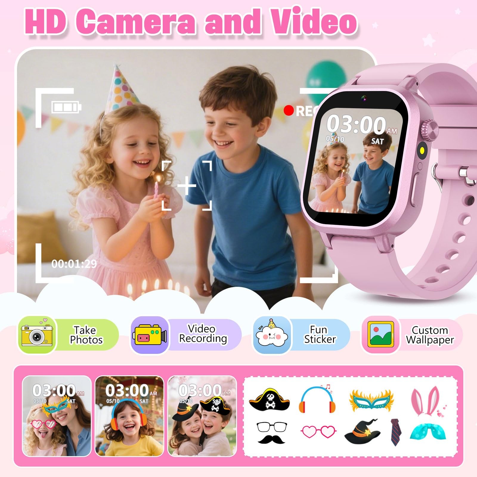Waterproof Girls Gift Age 3-12 with 39 Game HD Touch Screen Music Player Vide…