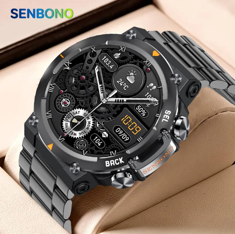 MAX18 Men Smartwatch AMOLED1.43inch Big Screen BT Calls Gesture Control AI Voice