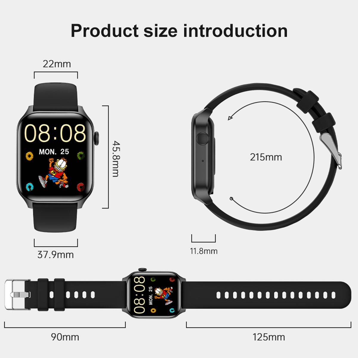 Smart Watch Bluetooth Call Heart Rate/Sleep Monitor Fitness Tracker Waterproof