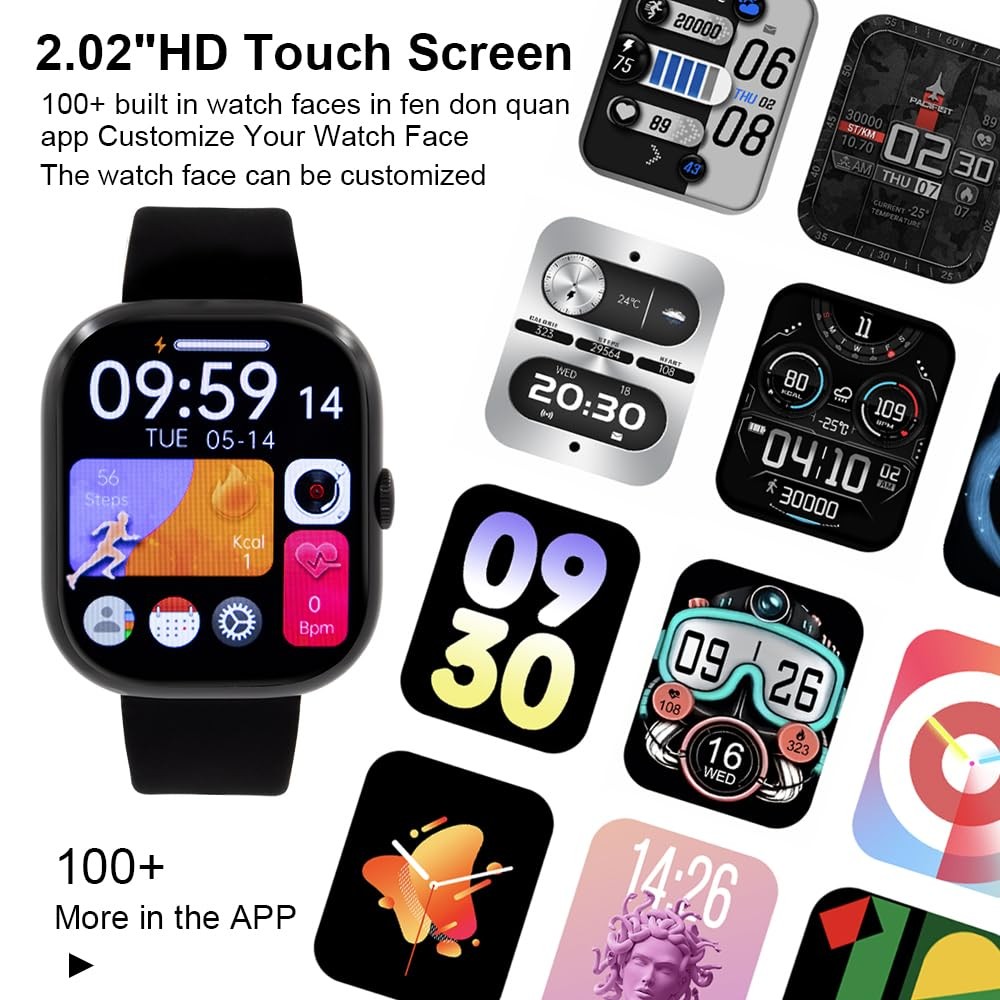 (Answer/Make Calls), 2.01″ Smart Watches for Women 110+Sport Modes Fitness Wa…