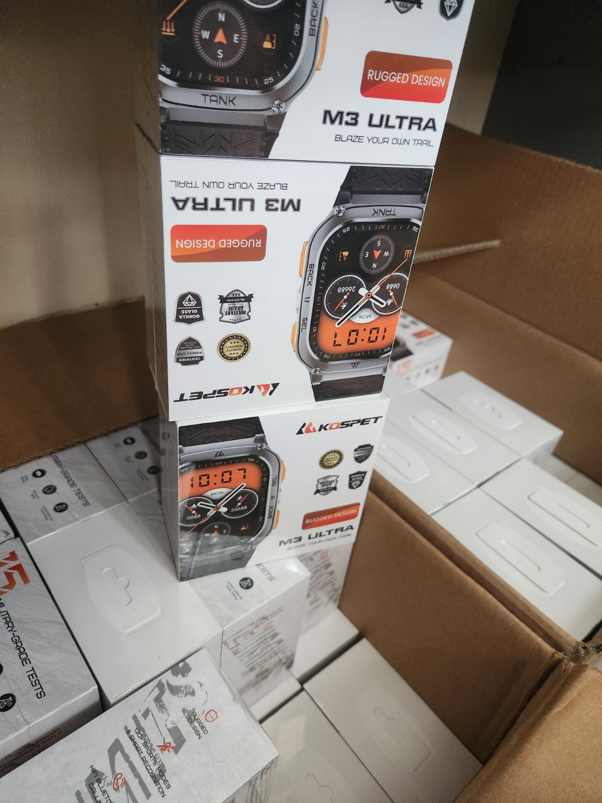 Kospet Tank M3 Ultra Black Rugged Waterproof Military Sport