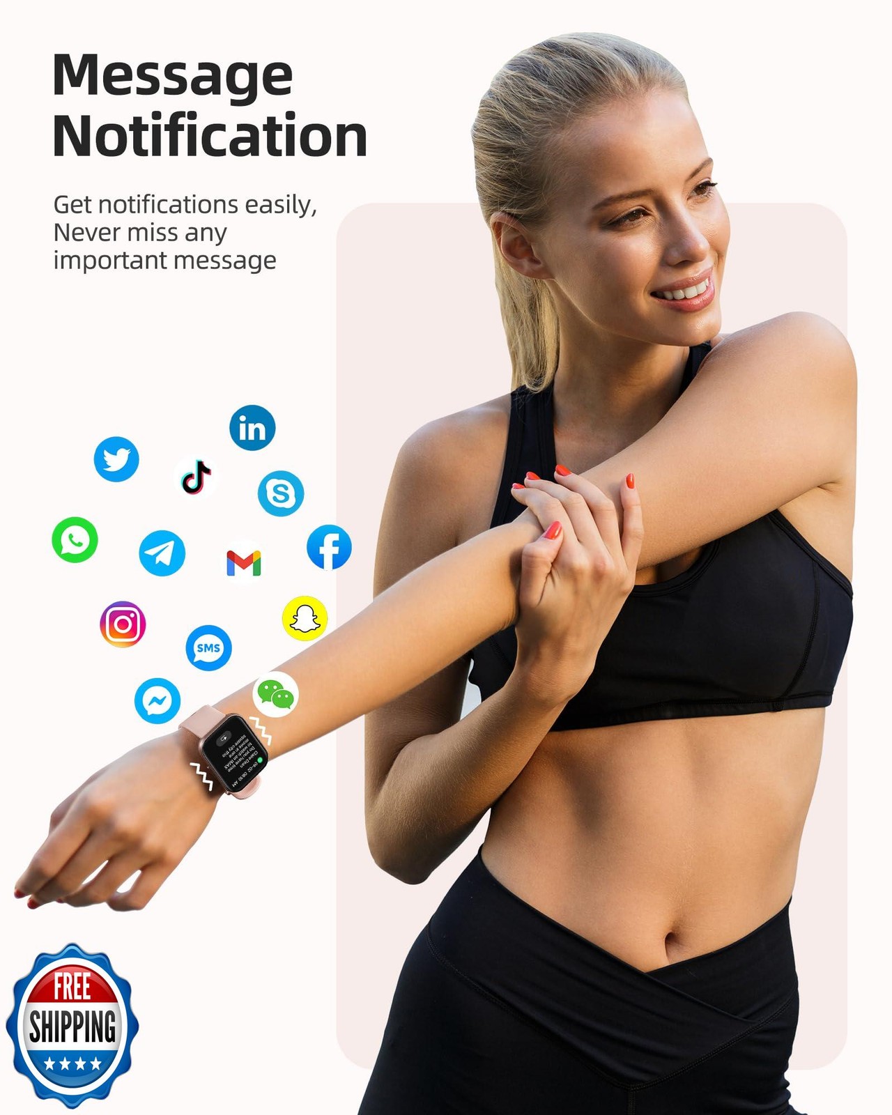 Parsonver Smart Watch, 5ATM Waterproof Swimming Watch, Fitness Activity Track