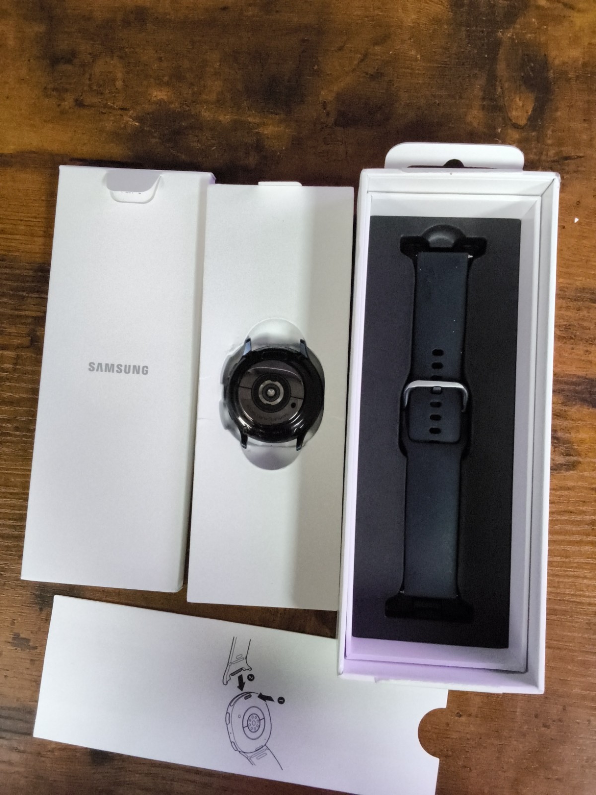 £Samsung Galaxy Watch8 SM-L330 Black Aluminum Case Silicone Band Android (D3)